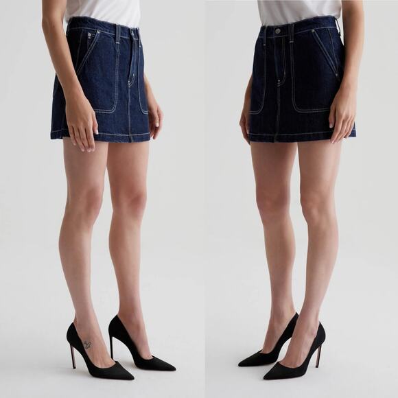 Adriano Goldschmied Women's Blue Jae Utility Mini Skirt Size 23 - Picture 2 of 12